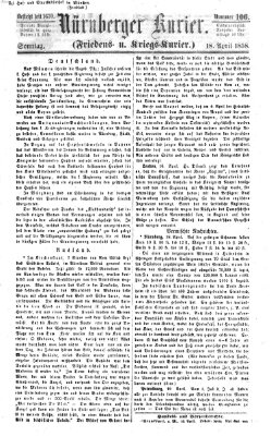 Nürnberger Kurier (Nürnberger Friedens- und Kriegs-Kurier) Sonntag 18. April 1858