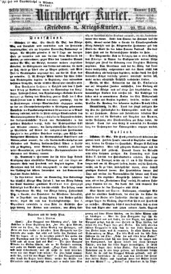 Nürnberger Kurier (Nürnberger Friedens- und Kriegs-Kurier) Samstag 29. Mai 1858