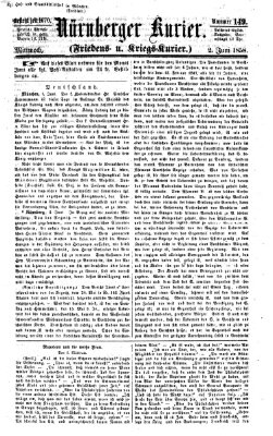 Nürnberger Kurier (Nürnberger Friedens- und Kriegs-Kurier) Mittwoch 2. Juni 1858