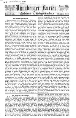 Nürnberger Kurier (Nürnberger Friedens- und Kriegs-Kurier) Samstag 19. Juni 1858