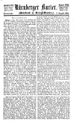 Nürnberger Kurier (Nürnberger Friedens- und Kriegs-Kurier) Samstag 7. August 1858