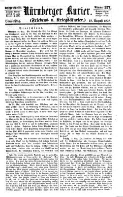 Nürnberger Kurier (Nürnberger Friedens- und Kriegs-Kurier) Donnerstag 19. August 1858