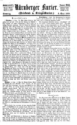 Nürnberger Kurier (Nürnberger Friedens- und Kriegs-Kurier) Sonntag 5. September 1858