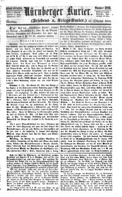 Nürnberger Kurier (Nürnberger Friedens- und Kriegs-Kurier) Montag 11. Oktober 1858