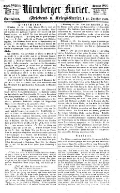 Nürnberger Kurier (Nürnberger Friedens- und Kriegs-Kurier) Samstag 16. Oktober 1858