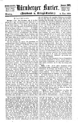 Nürnberger Kurier (Nürnberger Friedens- und Kriegs-Kurier) Montag 8. November 1858