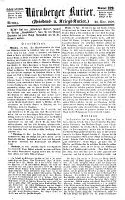 Nürnberger Kurier (Nürnberger Friedens- und Kriegs-Kurier) Montag 29. November 1858