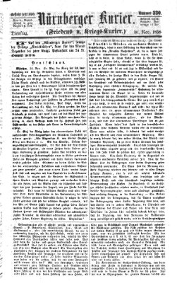 Nürnberger Kurier (Nürnberger Friedens- und Kriegs-Kurier) Dienstag 30. November 1858