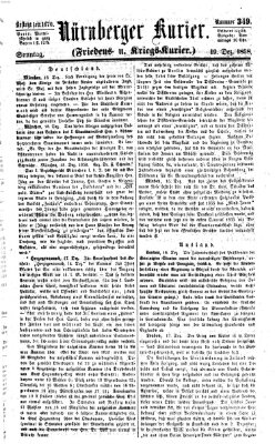 Nürnberger Kurier (Nürnberger Friedens- und Kriegs-Kurier) Sonntag 19. Dezember 1858