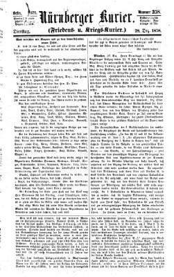 Nürnberger Kurier (Nürnberger Friedens- und Kriegs-Kurier) Dienstag 28. Dezember 1858