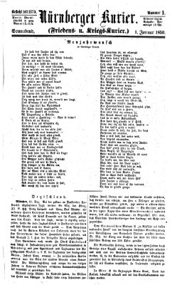 Nürnberger Kurier (Nürnberger Friedens- und Kriegs-Kurier) Samstag 1. Januar 1859