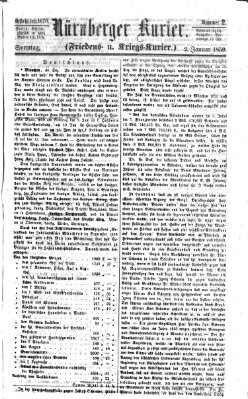 Nürnberger Kurier (Nürnberger Friedens- und Kriegs-Kurier) Sonntag 2. Januar 1859