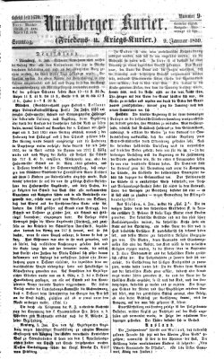 Nürnberger Kurier (Nürnberger Friedens- und Kriegs-Kurier) Sonntag 9. Januar 1859