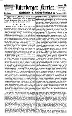 Nürnberger Kurier (Nürnberger Friedens- und Kriegs-Kurier) Freitag 14. Januar 1859