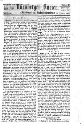 Nürnberger Kurier (Nürnberger Friedens- und Kriegs-Kurier) Sonntag 30. Januar 1859