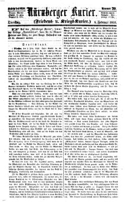 Nürnberger Kurier (Nürnberger Friedens- und Kriegs-Kurier) Dienstag 8. Februar 1859