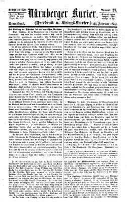 Nürnberger Kurier (Nürnberger Friedens- und Kriegs-Kurier) Samstag 26. Februar 1859