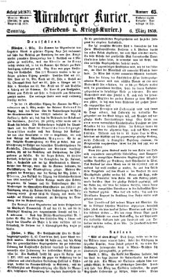 Nürnberger Kurier (Nürnberger Friedens- und Kriegs-Kurier) Sonntag 6. März 1859