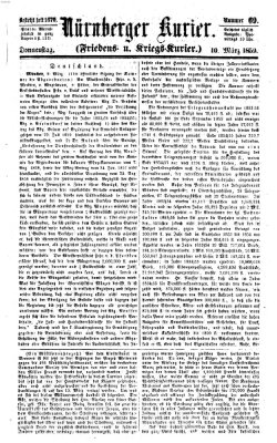 Nürnberger Kurier (Nürnberger Friedens- und Kriegs-Kurier) Donnerstag 10. März 1859