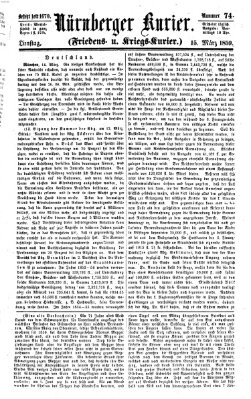 Nürnberger Kurier (Nürnberger Friedens- und Kriegs-Kurier) Dienstag 15. März 1859