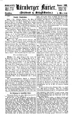 Nürnberger Kurier (Nürnberger Friedens- und Kriegs-Kurier) Dienstag 3. Mai 1859