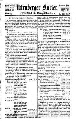 Nürnberger Kurier (Nürnberger Friedens- und Kriegs-Kurier) Montag 9. Mai 1859