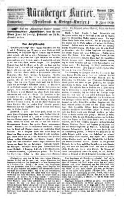 Nürnberger Kurier (Nürnberger Friedens- und Kriegs-Kurier) Donnerstag 9. Juni 1859