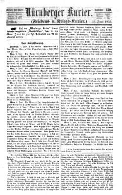 Nürnberger Kurier (Nürnberger Friedens- und Kriegs-Kurier) Freitag 10. Juni 1859