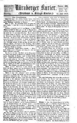 Nürnberger Kurier (Nürnberger Friedens- und Kriegs-Kurier) Sonntag 12. Juni 1859