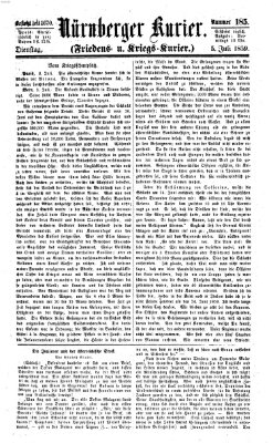 Nürnberger Kurier (Nürnberger Friedens- und Kriegs-Kurier) Dienstag 5. Juli 1859