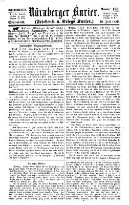 Nürnberger Kurier (Nürnberger Friedens- und Kriegs-Kurier) Samstag 16. Juli 1859