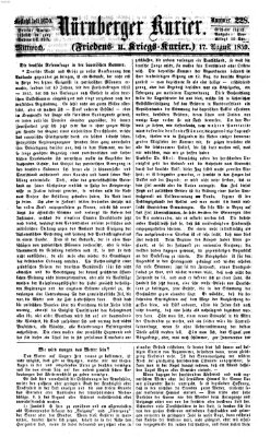 Nürnberger Kurier (Nürnberger Friedens- und Kriegs-Kurier) Mittwoch 17. August 1859