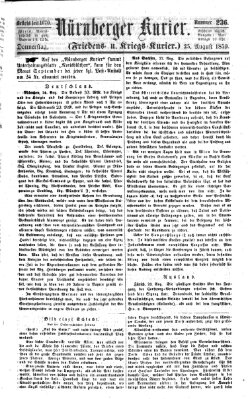 Nürnberger Kurier (Nürnberger Friedens- und Kriegs-Kurier) Donnerstag 25. August 1859