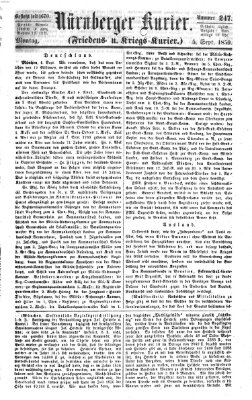 Nürnberger Kurier (Nürnberger Friedens- und Kriegs-Kurier) Montag 5. September 1859