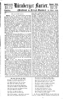 Nürnberger Kurier (Nürnberger Friedens- und Kriegs-Kurier) Dienstag 13. September 1859