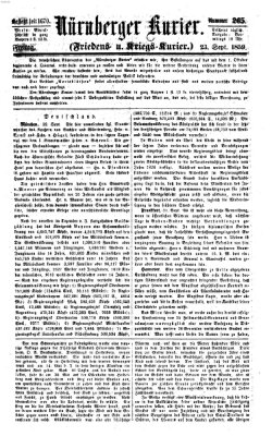 Nürnberger Kurier (Nürnberger Friedens- und Kriegs-Kurier) Freitag 23. September 1859