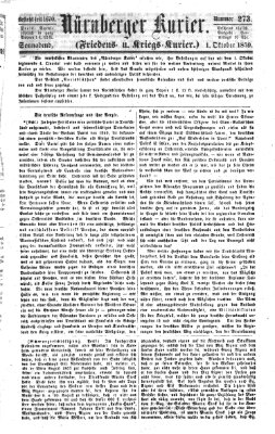 Nürnberger Kurier (Nürnberger Friedens- und Kriegs-Kurier) Samstag 1. Oktober 1859