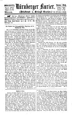 Nürnberger Kurier (Nürnberger Friedens- und Kriegs-Kurier) Mittwoch 12. Oktober 1859