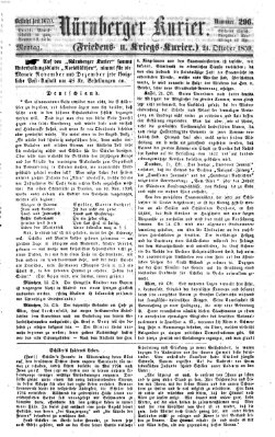 Nürnberger Kurier (Nürnberger Friedens- und Kriegs-Kurier) Montag 24. Oktober 1859