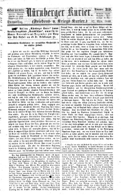 Nürnberger Kurier (Nürnberger Friedens- und Kriegs-Kurier) Donnerstag 17. November 1859