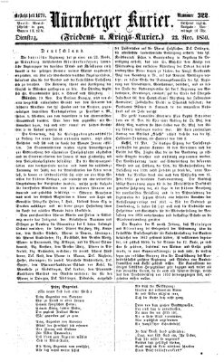 Nürnberger Kurier (Nürnberger Friedens- und Kriegs-Kurier) Dienstag 22. November 1859