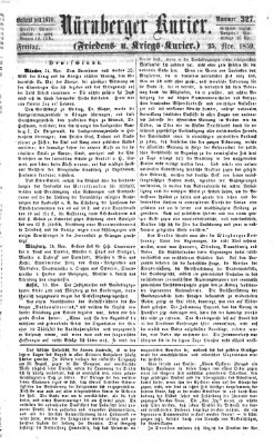 Nürnberger Kurier (Nürnberger Friedens- und Kriegs-Kurier) Freitag 25. November 1859