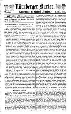 Nürnberger Kurier (Nürnberger Friedens- und Kriegs-Kurier) Montag 5. Dezember 1859