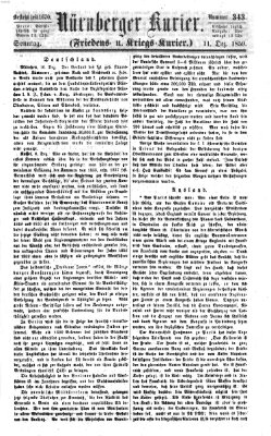 Nürnberger Kurier (Nürnberger Friedens- und Kriegs-Kurier) Sonntag 11. Dezember 1859