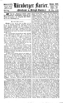 Nürnberger Kurier (Nürnberger Friedens- und Kriegs-Kurier) Freitag 16. Dezember 1859