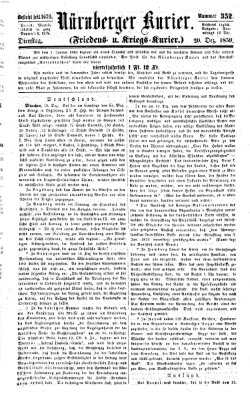 Nürnberger Kurier (Nürnberger Friedens- und Kriegs-Kurier) Dienstag 20. Dezember 1859