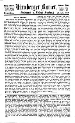 Nürnberger Kurier (Nürnberger Friedens- und Kriegs-Kurier) Donnerstag 29. Dezember 1859