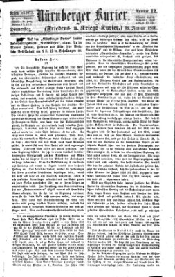 Nürnberger Kurier (Nürnberger Friedens- und Kriegs-Kurier) Donnerstag 12. Januar 1860