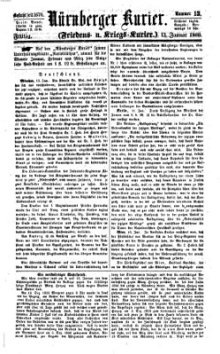 Nürnberger Kurier (Nürnberger Friedens- und Kriegs-Kurier) Freitag 13. Januar 1860