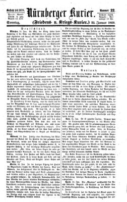 Nürnberger Kurier (Nürnberger Friedens- und Kriegs-Kurier) Sonntag 22. Januar 1860